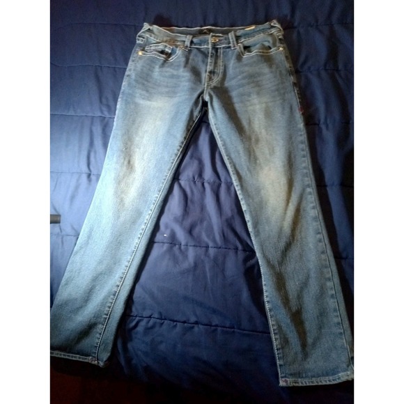 True Religion‎ Rocoo Relaxed Skinny Jeans Men's 36 Blue Denim 36x31 - Picture 1 of 5